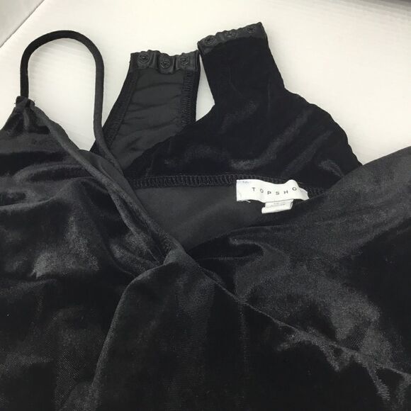 Topshop Velvet Front Knot Bodysuit C6 - Picture 7 of 8